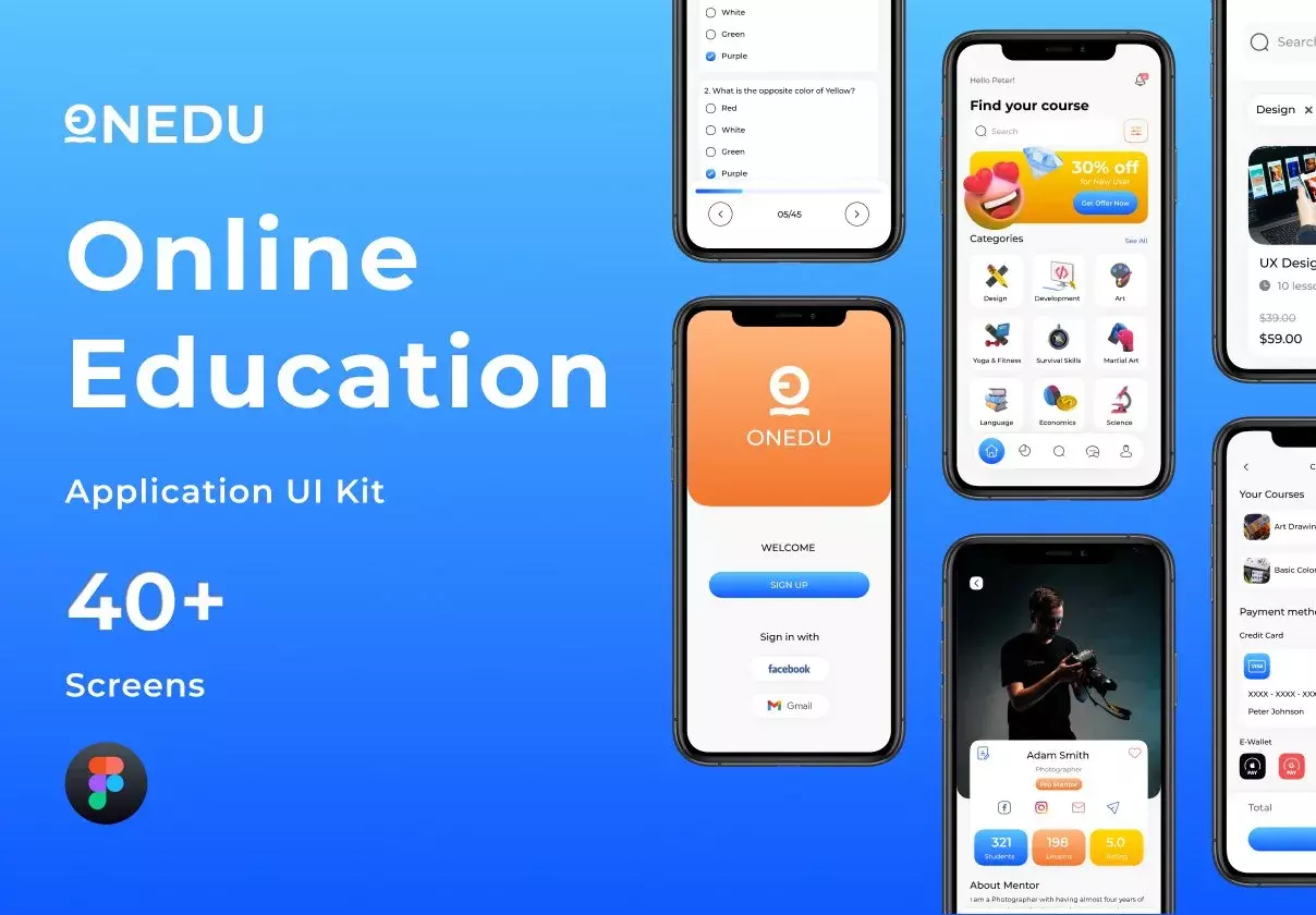 ONEDU - Online Education App UI Kit