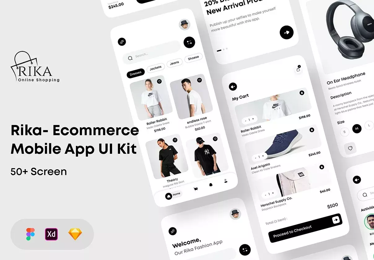 Rika - eCommerce Mobile App UI Kit