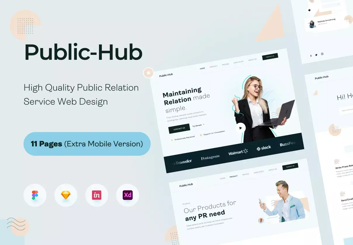 Public Hub - Landing Page UI KIT