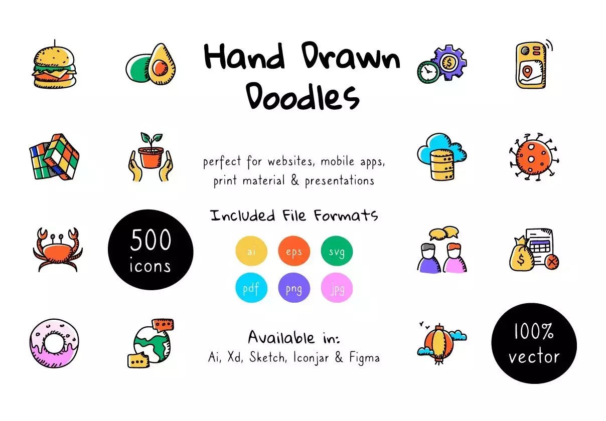 500 Doodle Icons