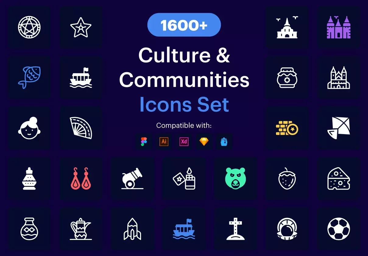 1600+ Culture and Communities Vector Icons