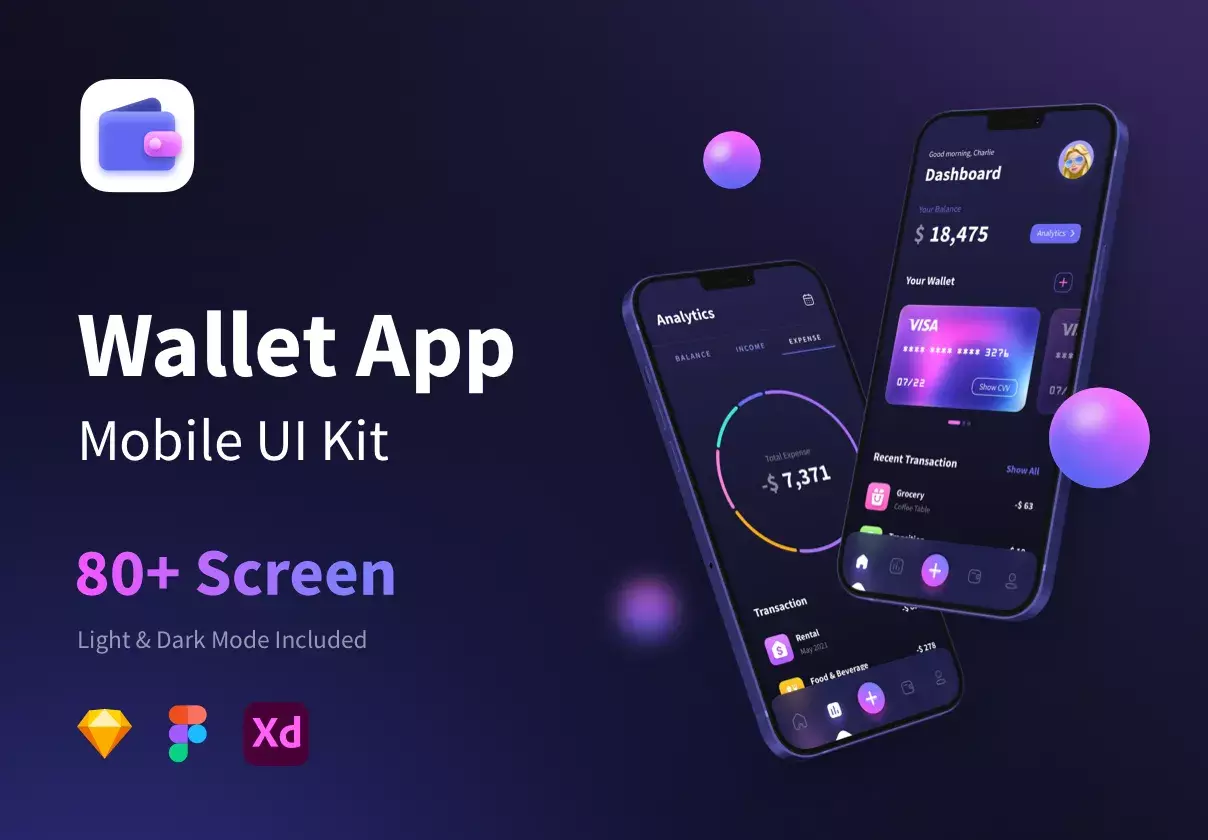 Wallet App - Mobile UI Kits