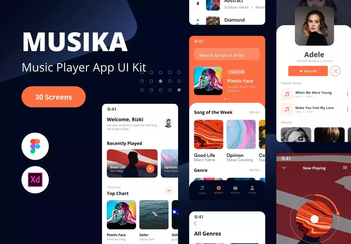 Musika - Music Player App UI Kit