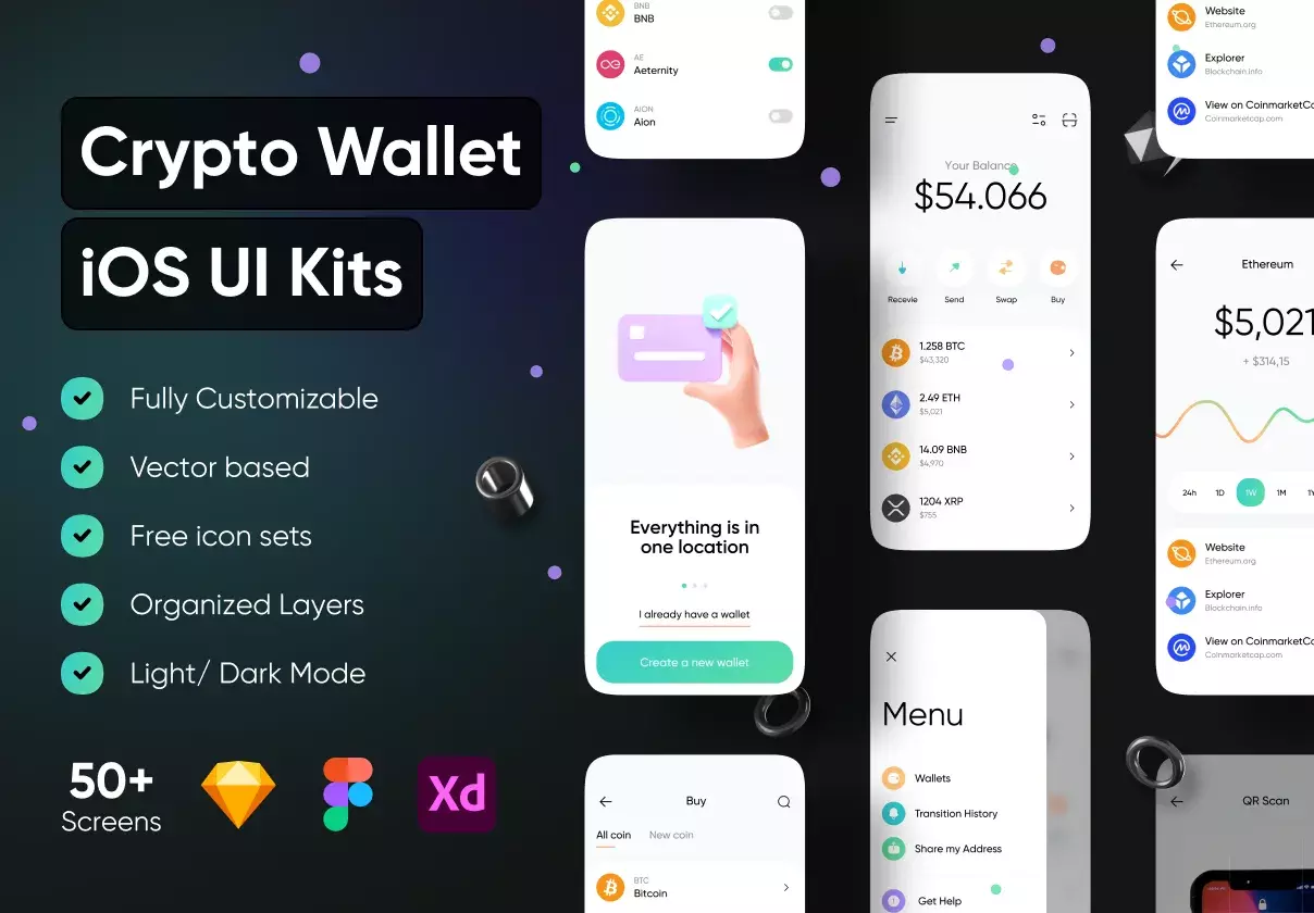 Crypto Wallet - IOS UI Kits