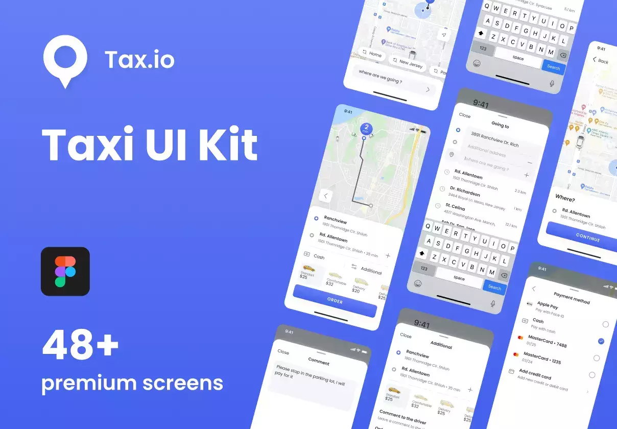 Tax.io - Taxi ui kit