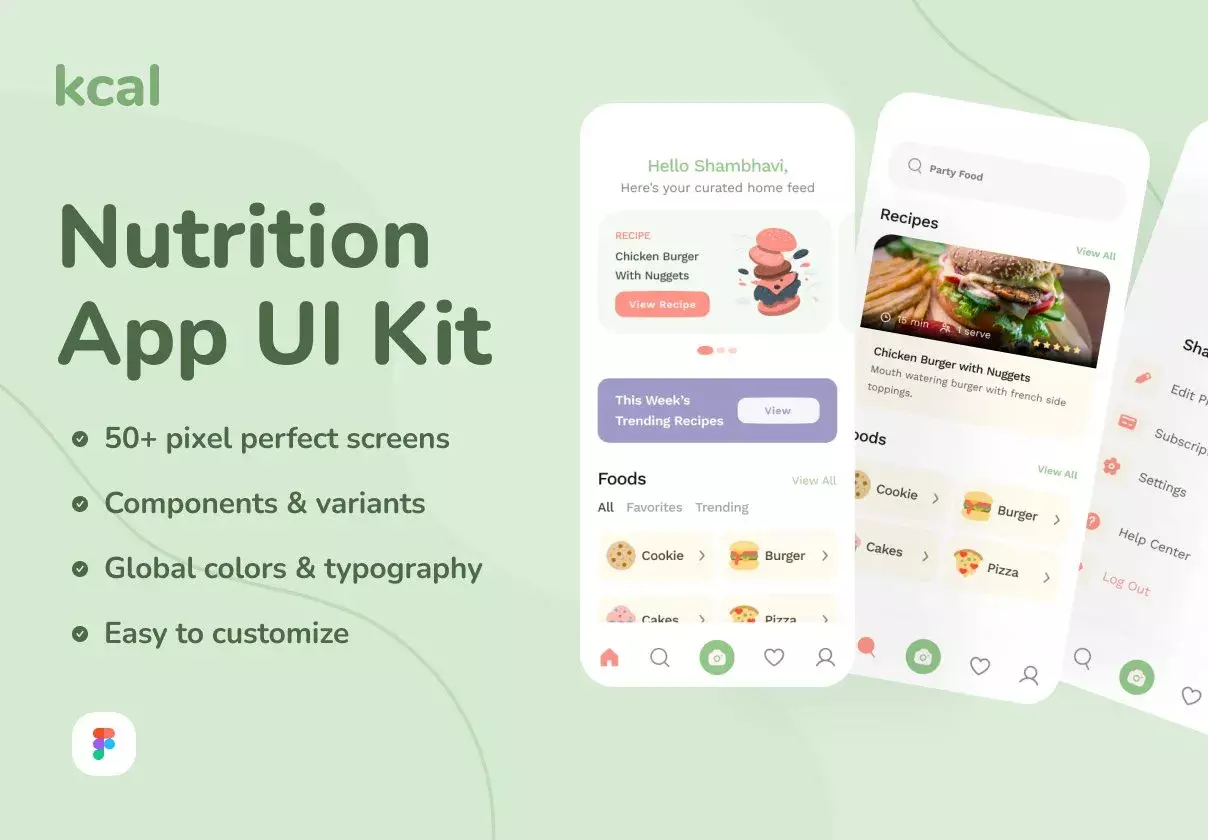 kcal - Nutrition App UI Kit