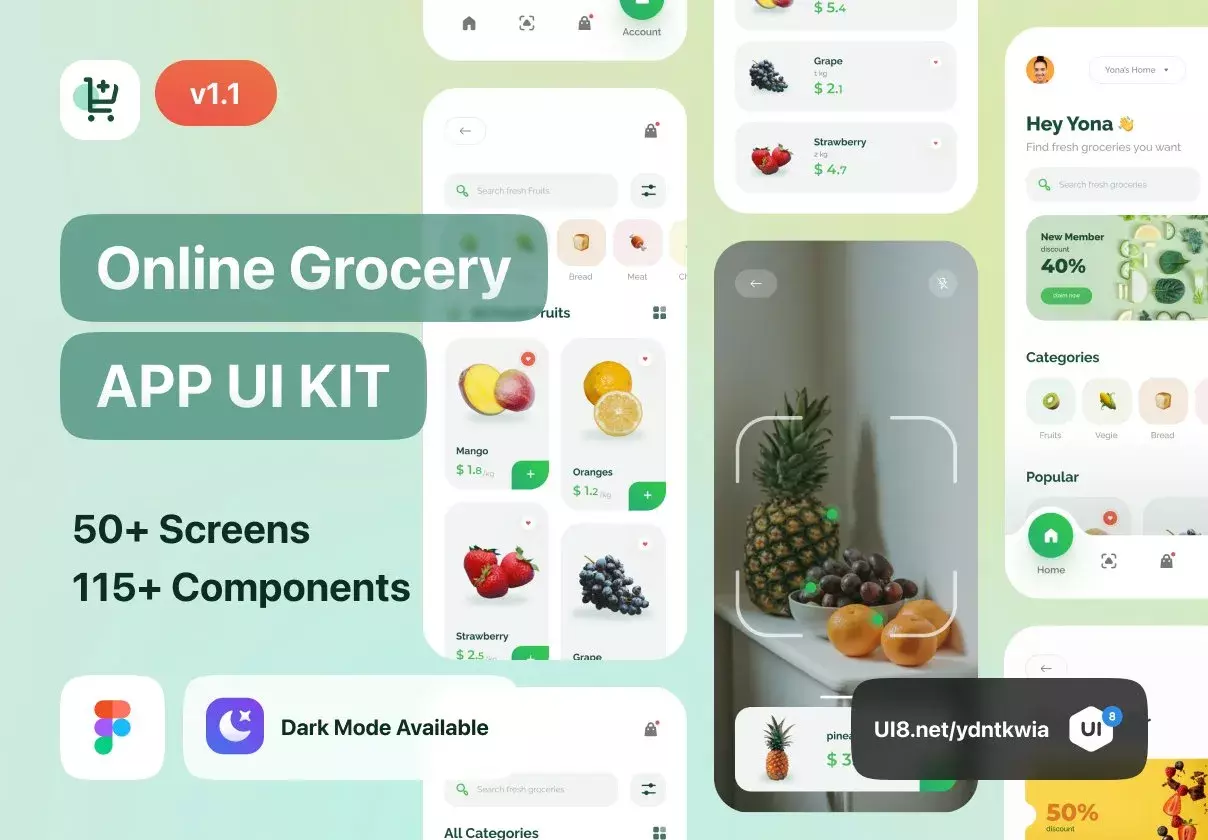 Online Grocery App UI Kit