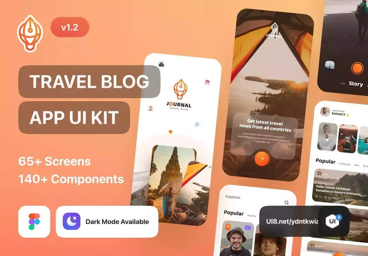 Travel Blog App UI Kit