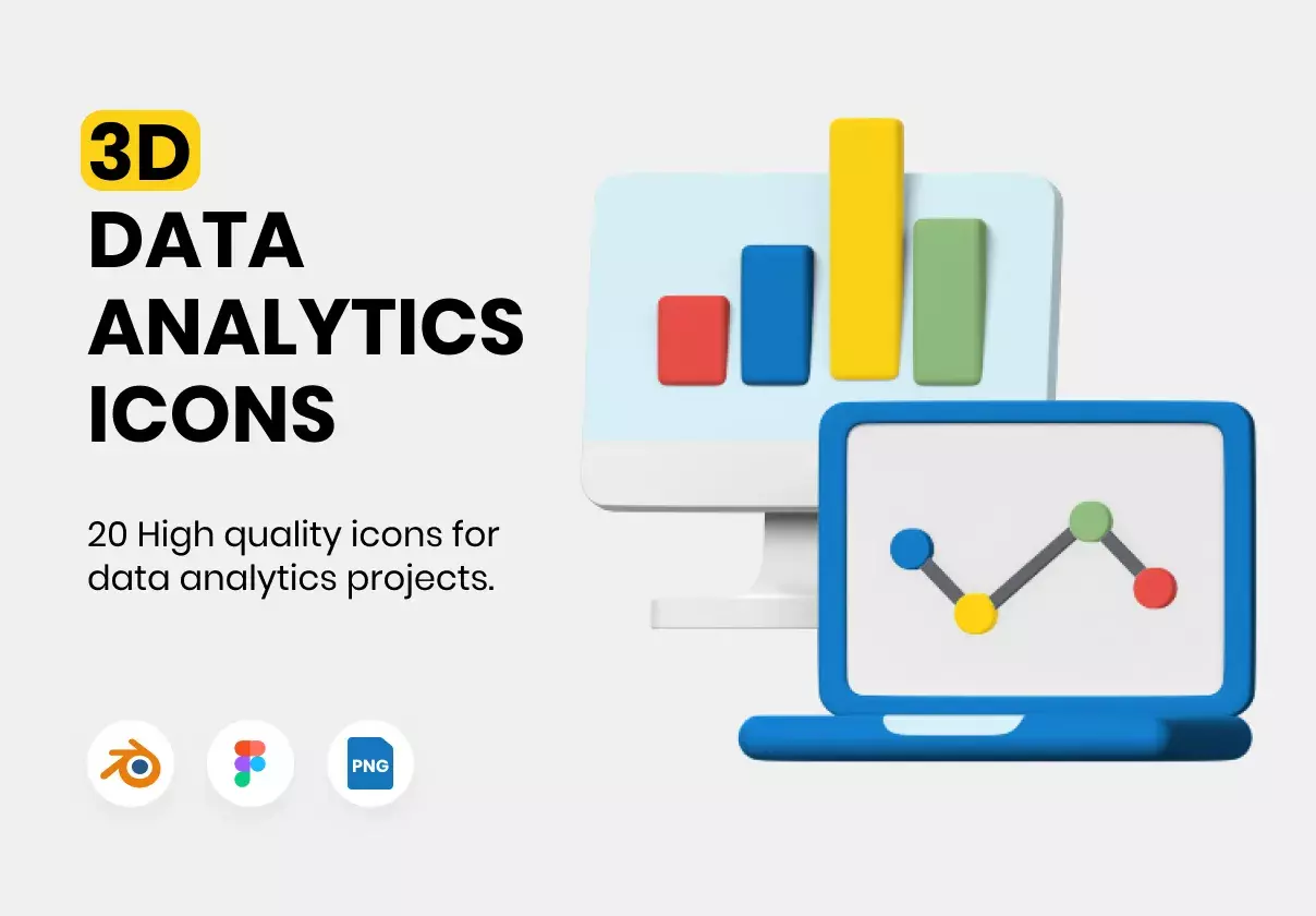 3D Icons - Data Analytics