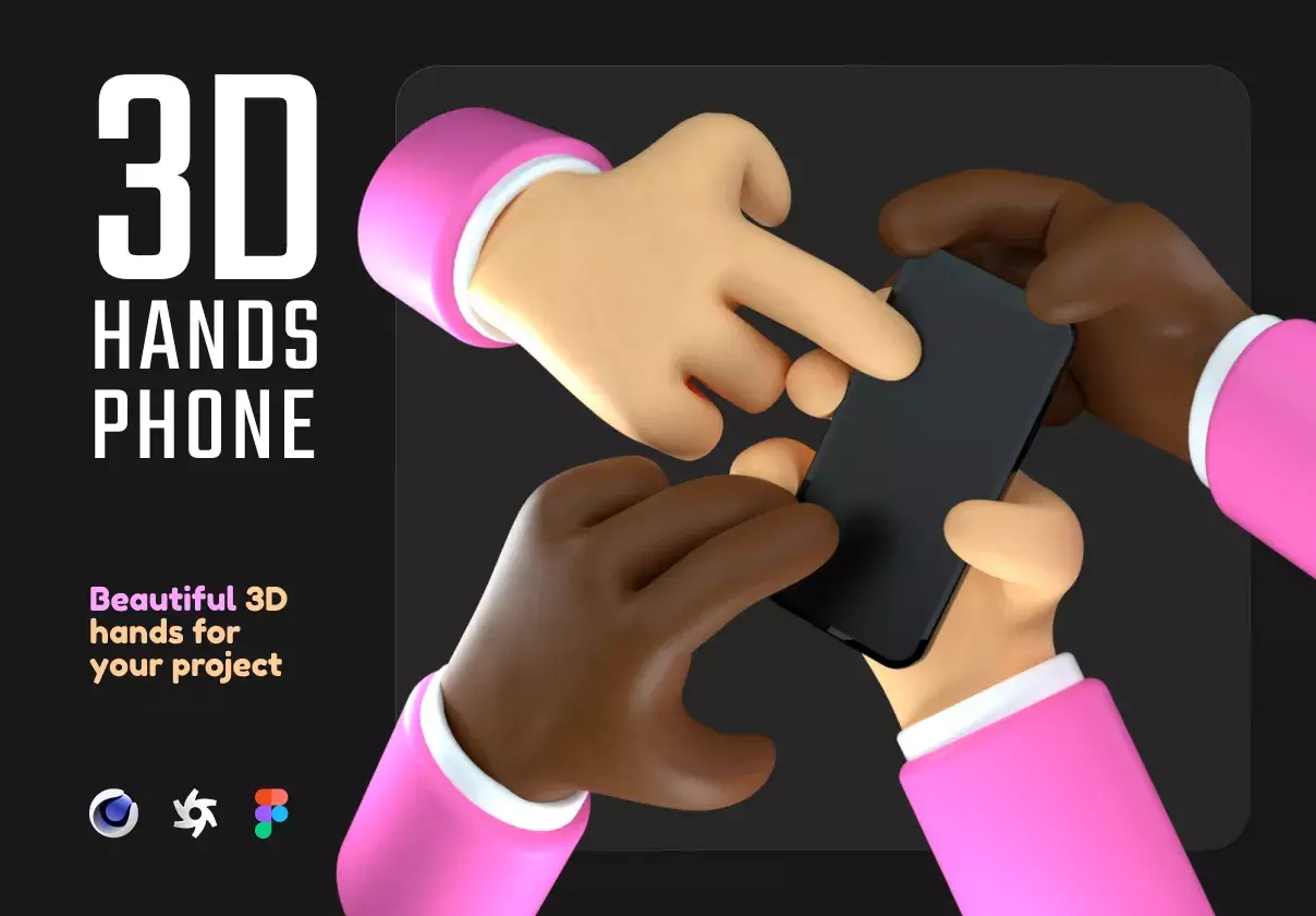 3D hands phone