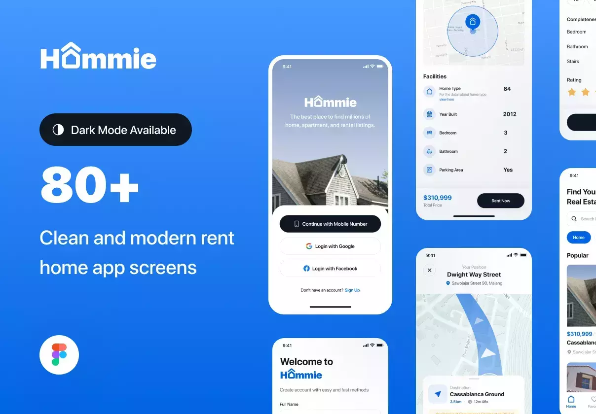 Hommie - Real Estate App UI Kit