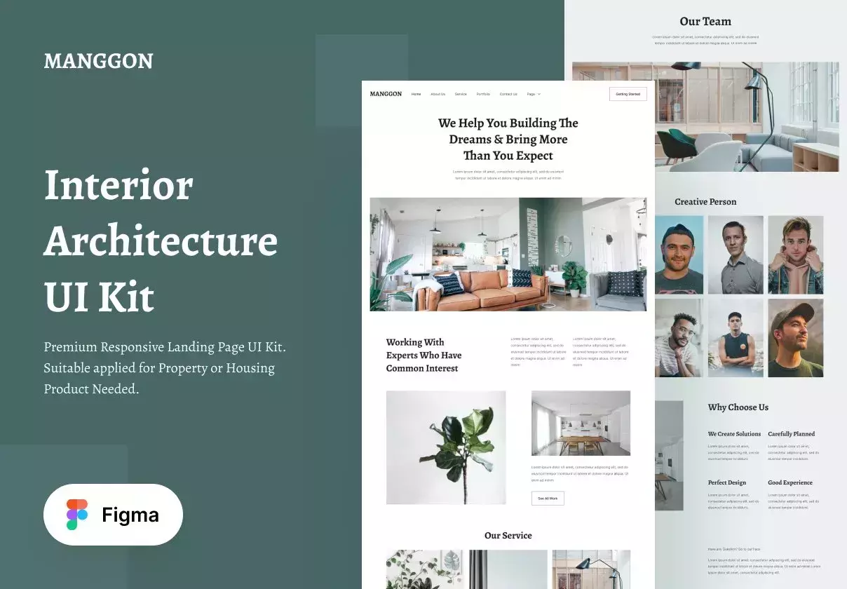 Manggon Interior Architecture UI Kit