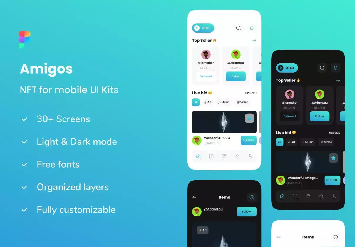 Amigos - NFT UI Kits for mobile