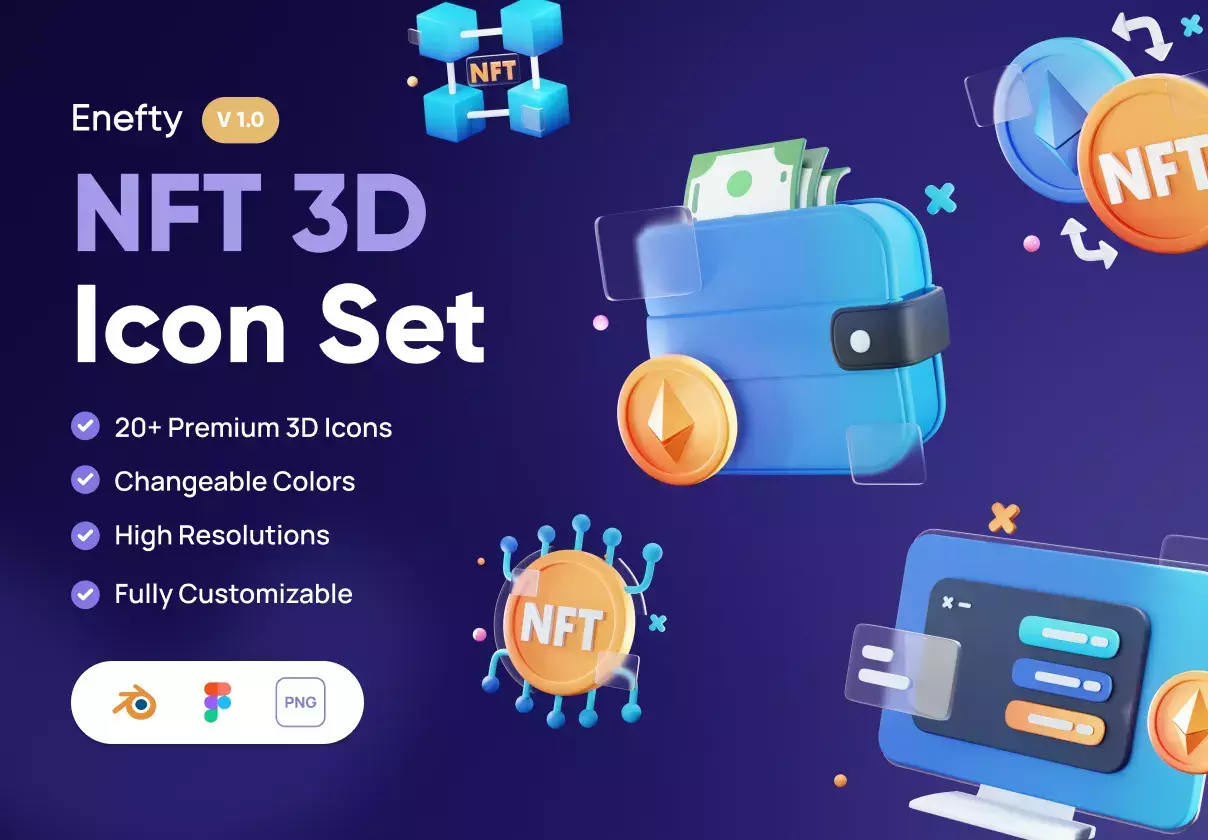 Enefty - NFT 3D Icon Set