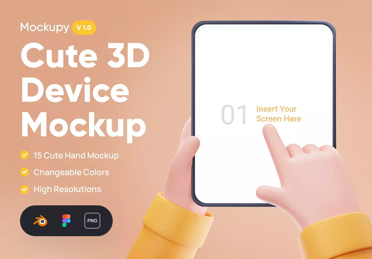 Mockupy - Cute 3D Device Mockup