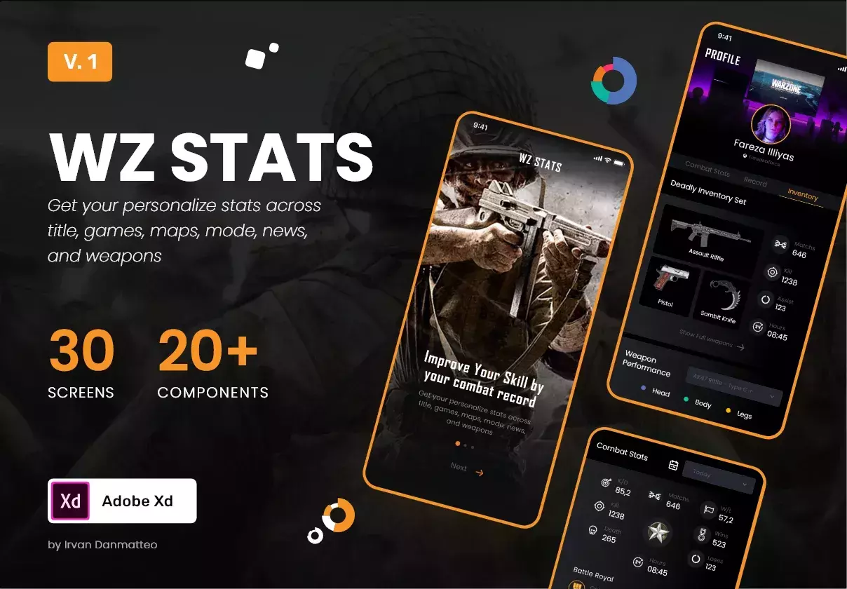 WZ STATS - Gaming Statistic UI Kit