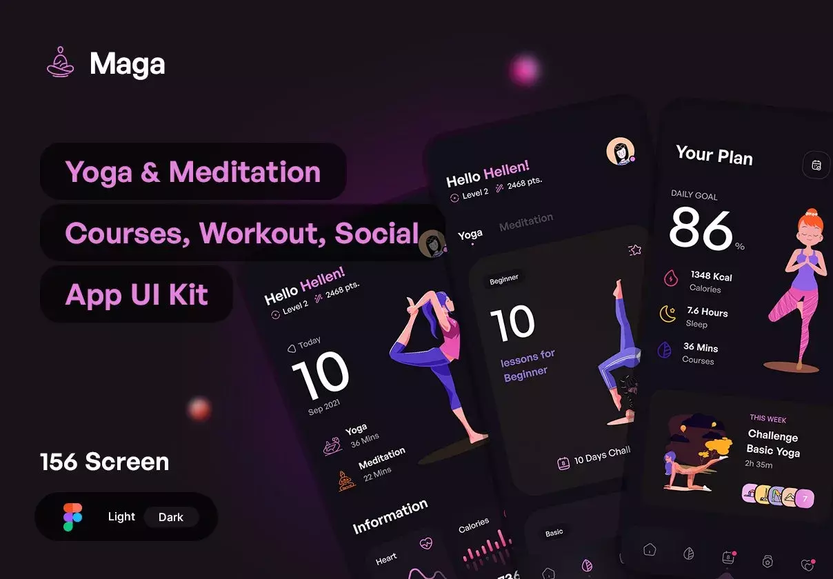 Maga - Yoga & Meditation UI Kit