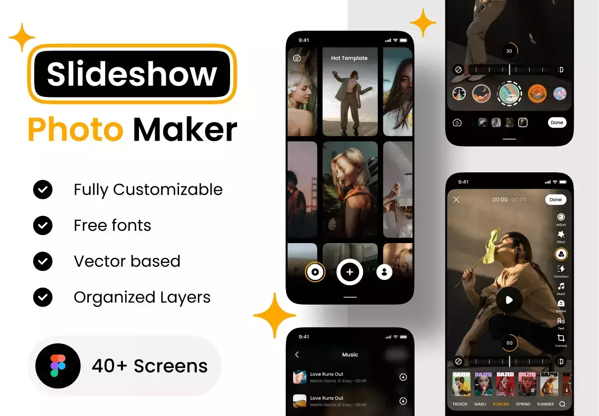 Photo Slideshow Maker app UI Kit