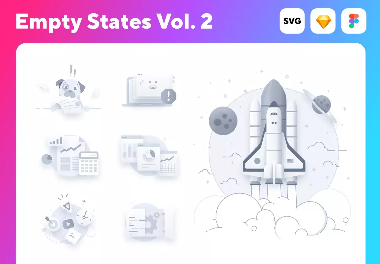 Empty states placeholder icons