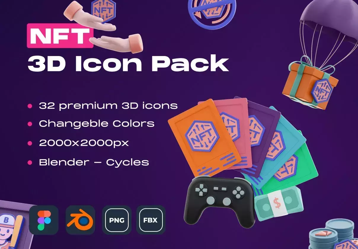 32 Premium 3D icons illustrations for Websites, Apps, Portfolios and more