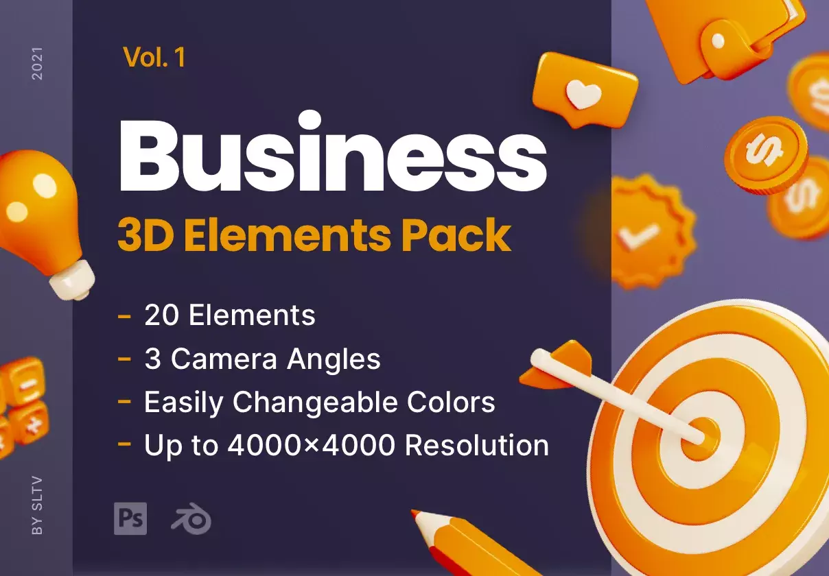 Business - 3D Elements Pack