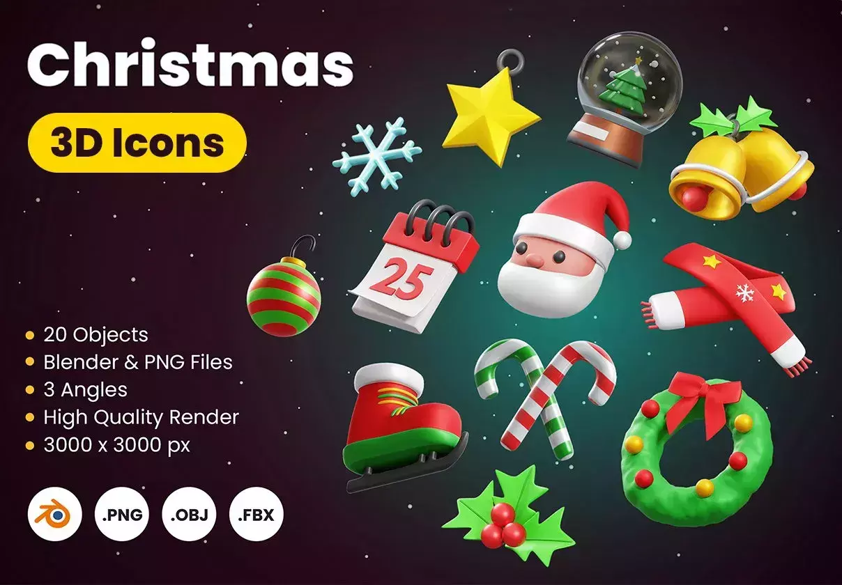 Christmas 3D Icon