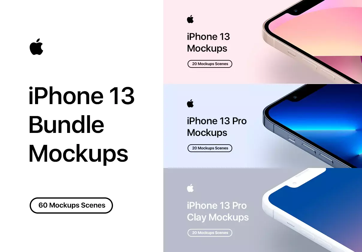 iPhone 13 Bundle Mockups