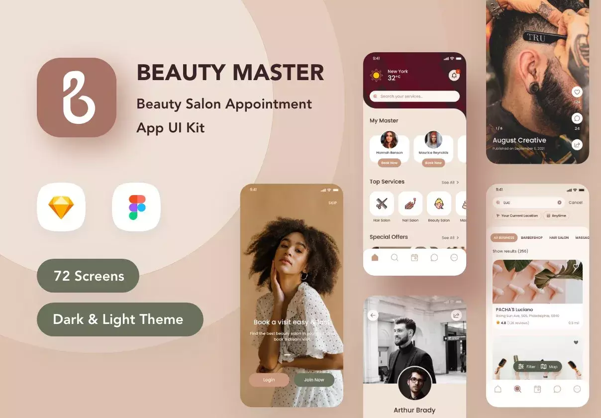 Beauty Master - Salon Appointment App UI Kit