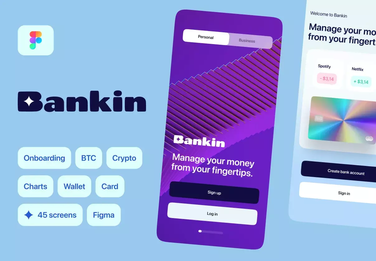 Bankin UI Kit - money, budget, finance tracker