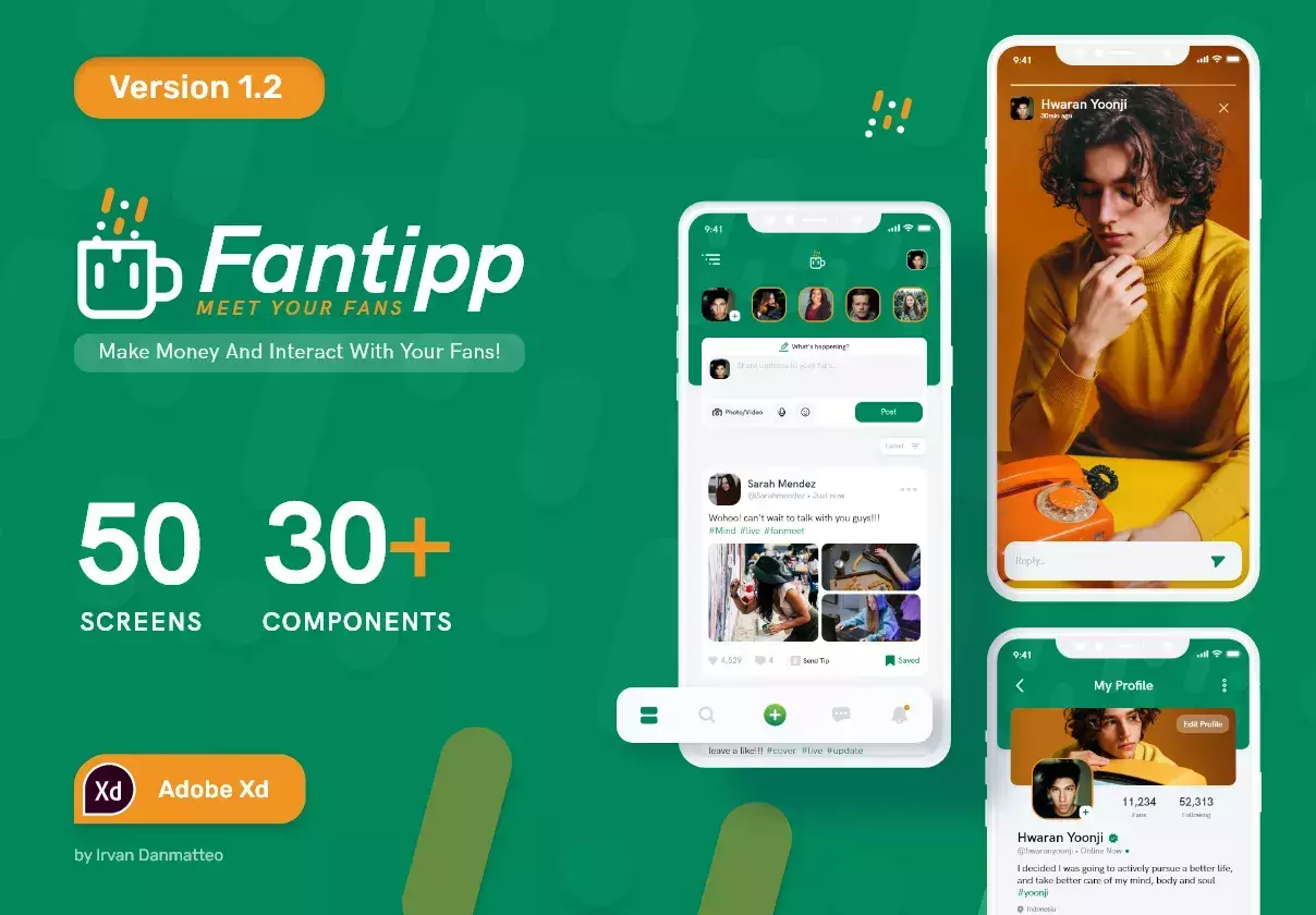 Fantipp - Creator and Fans UI kit