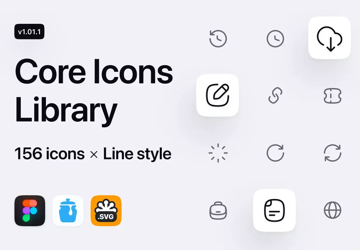 156 UI Icons (outline, vector)