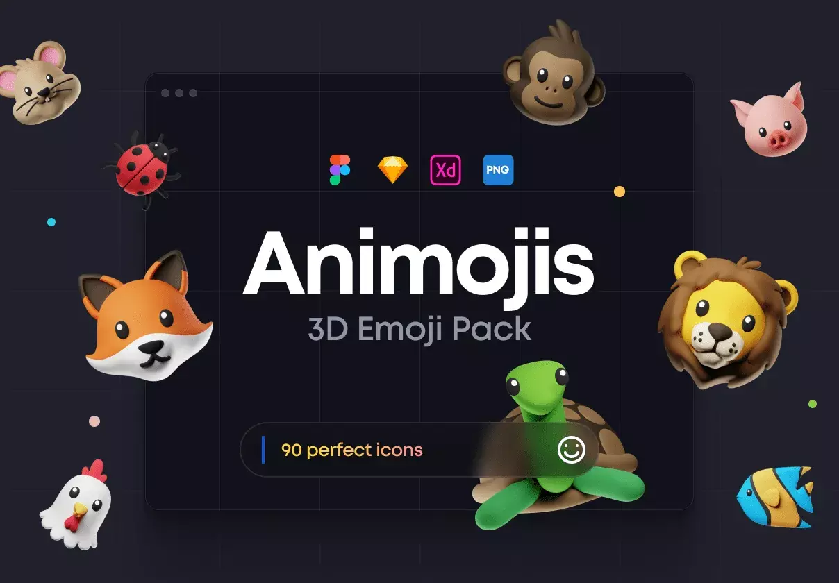 90 colorful and cute 3D icons