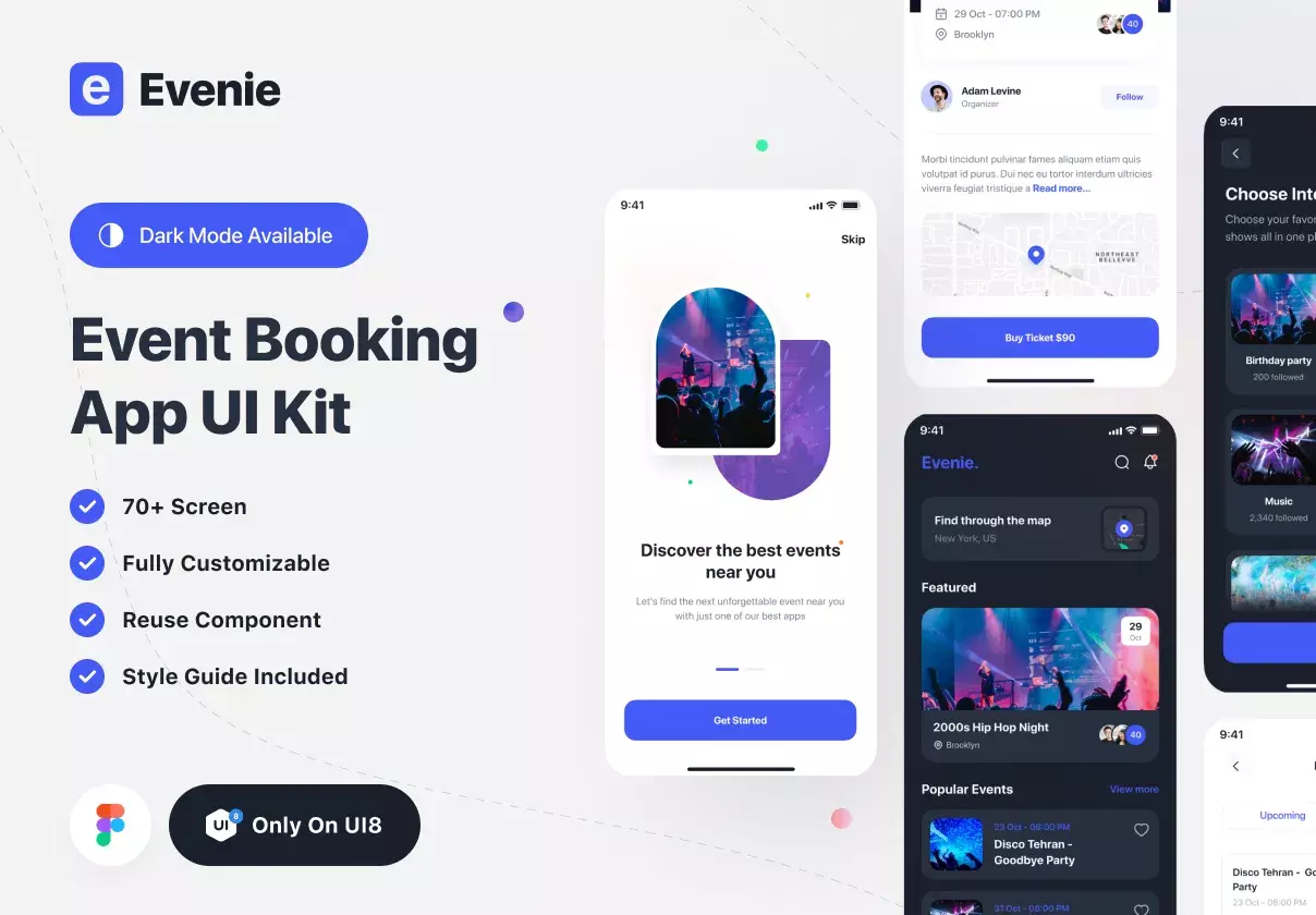 Event Booking App UI Kit