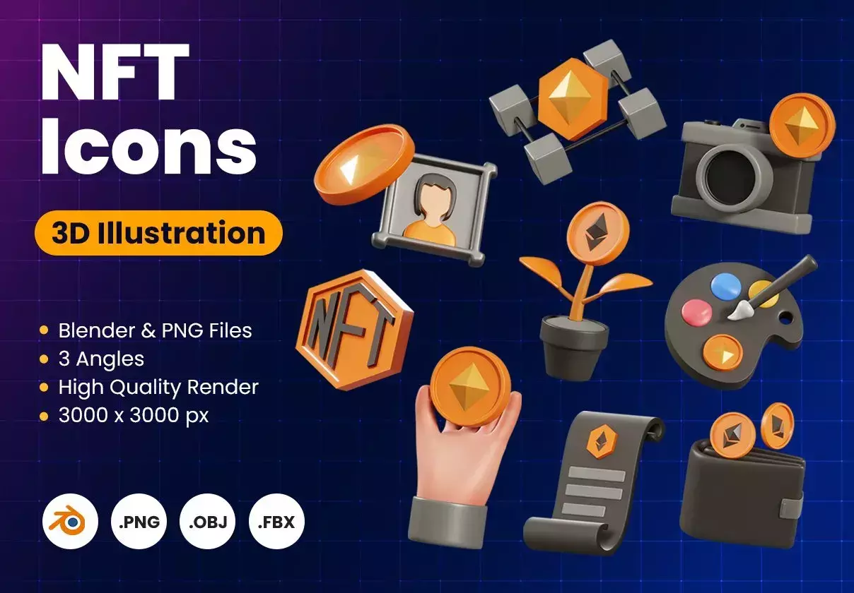 NFT 3D Icons