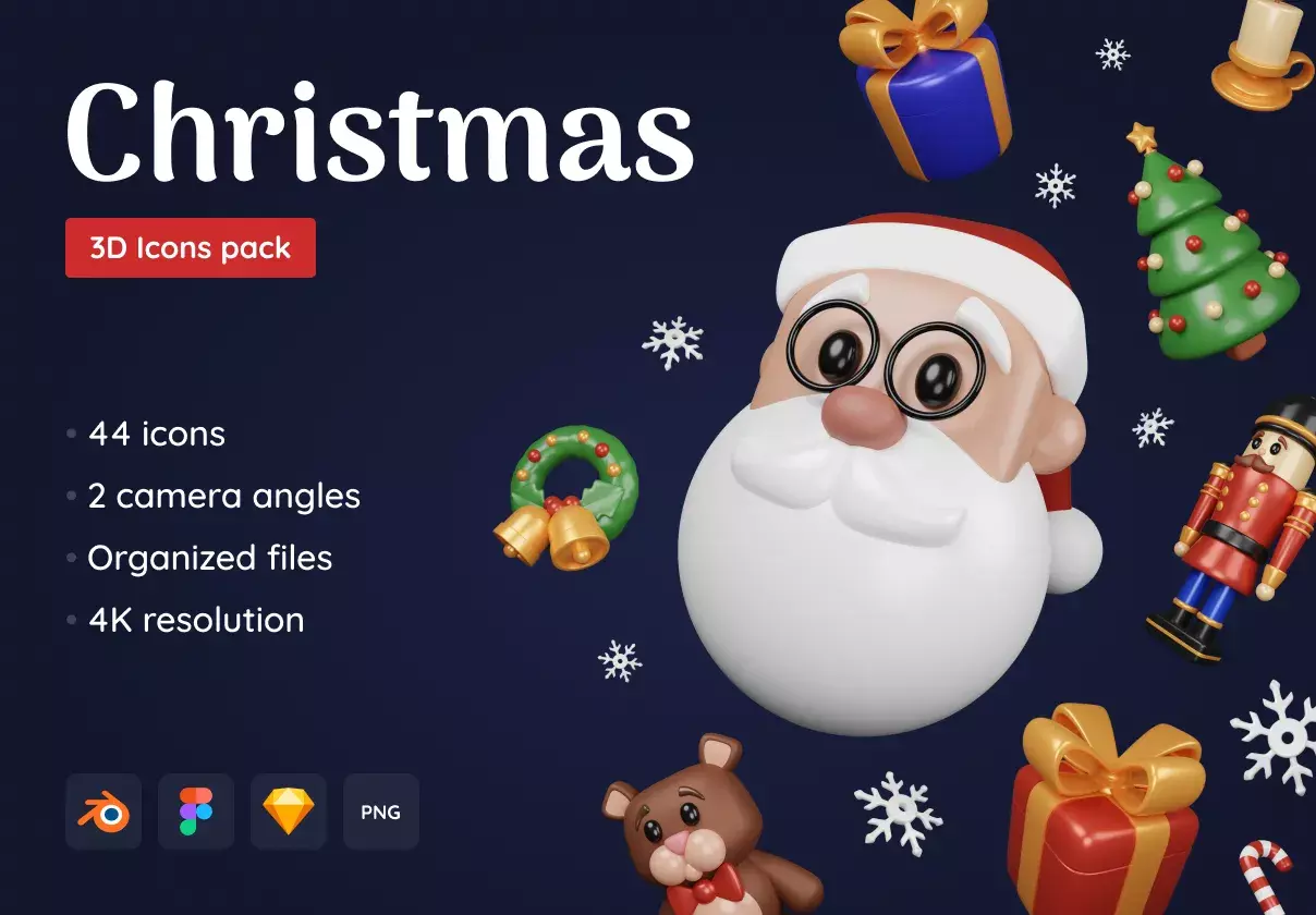 Christmas Pack - Customizable 3D Icons