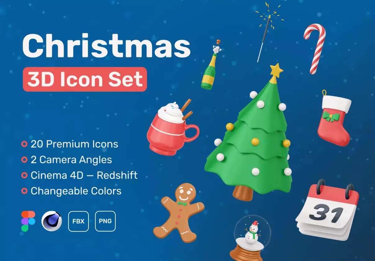 Christmas 3D Icon Set