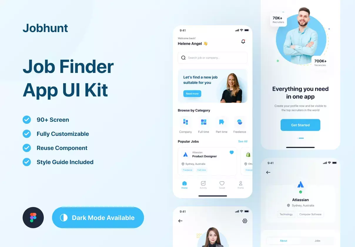 Jobhunt - Job Finder App UI Kit