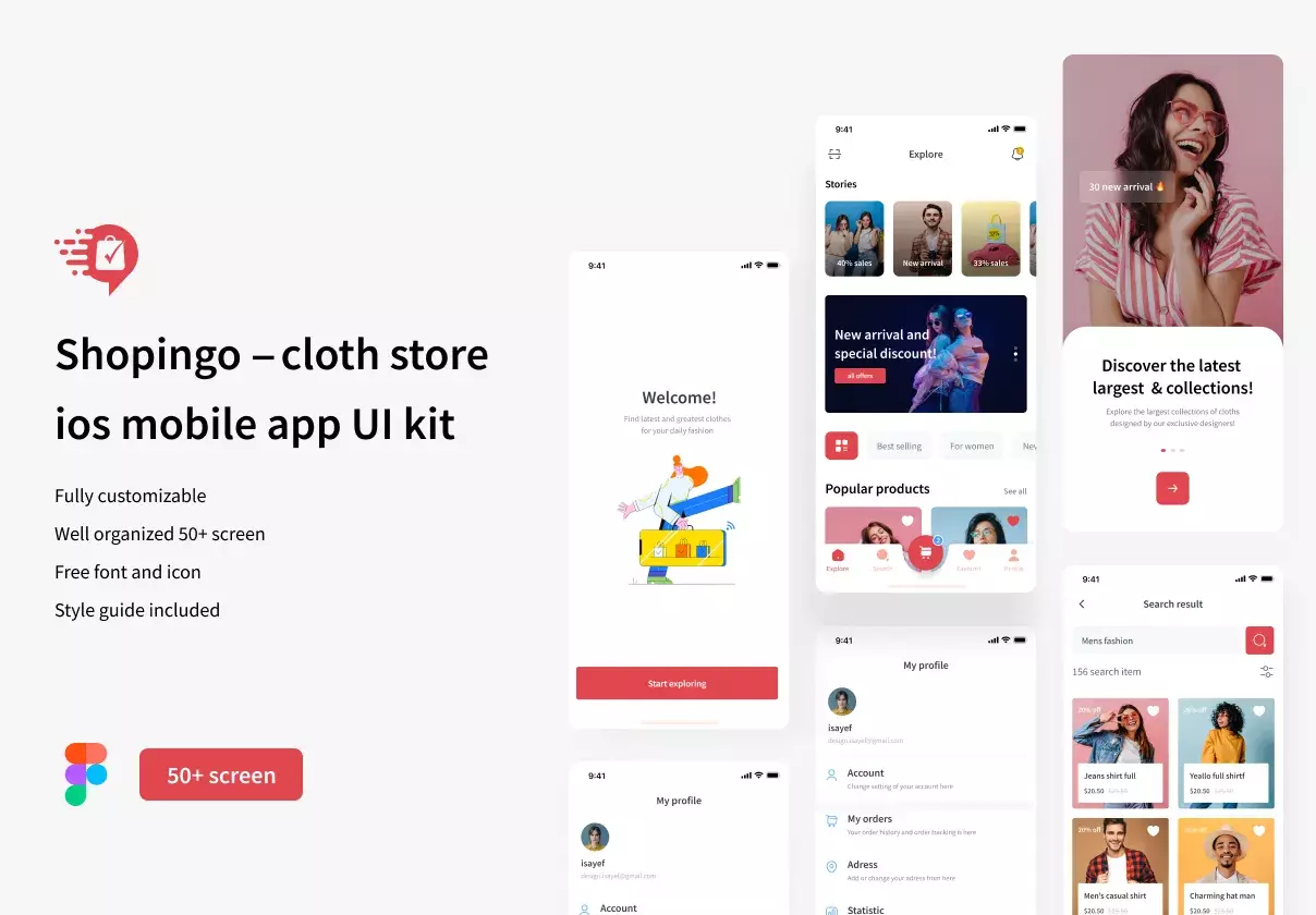 Shopingo — Cloth Store UI kit