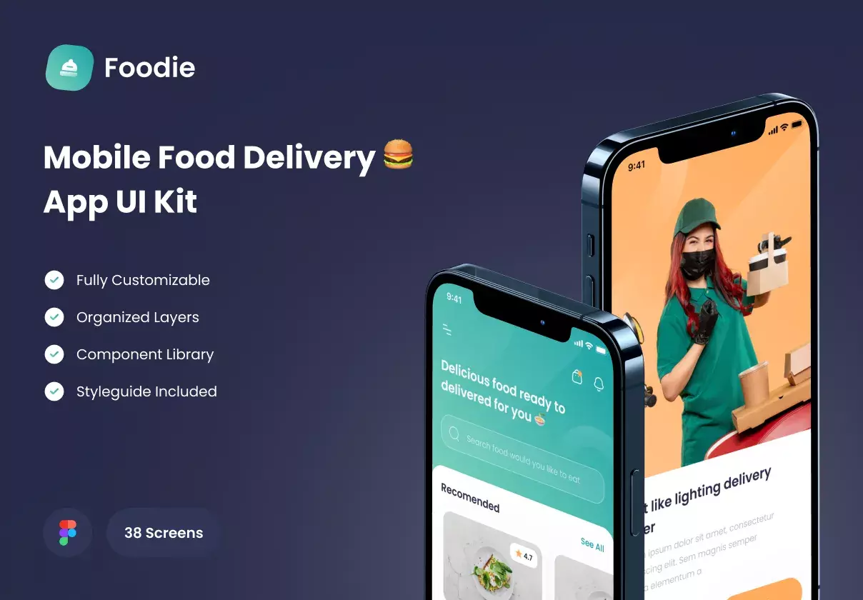 Foodie - Food Delivery App UI KIT