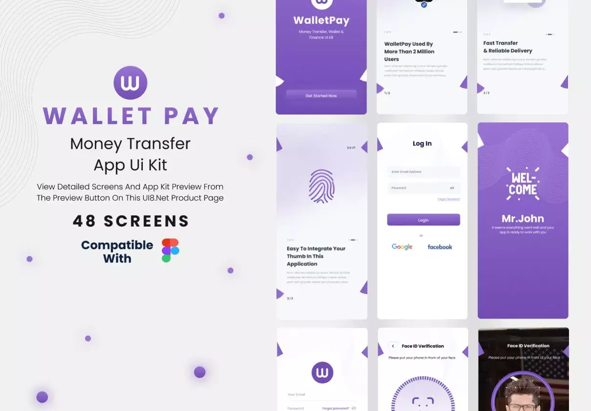 Wallet Pay- Money Transfer App Ui kit