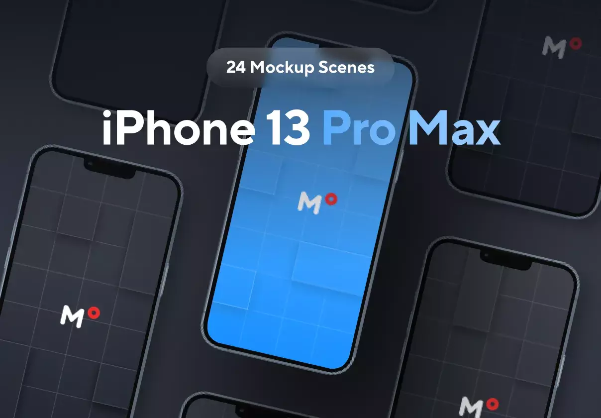 24 iPhone 13 Mockup Scenes for Figma & Photoshop.