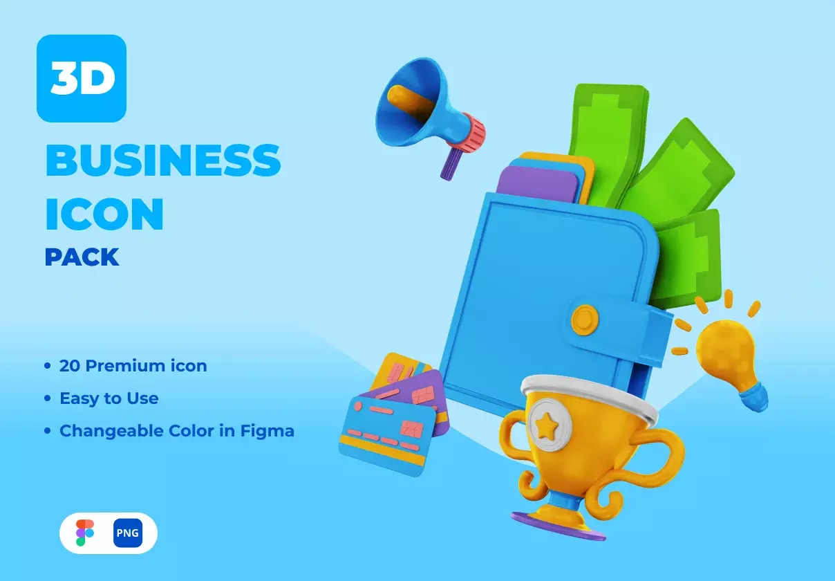 3D ICONS BUSINESS PACK