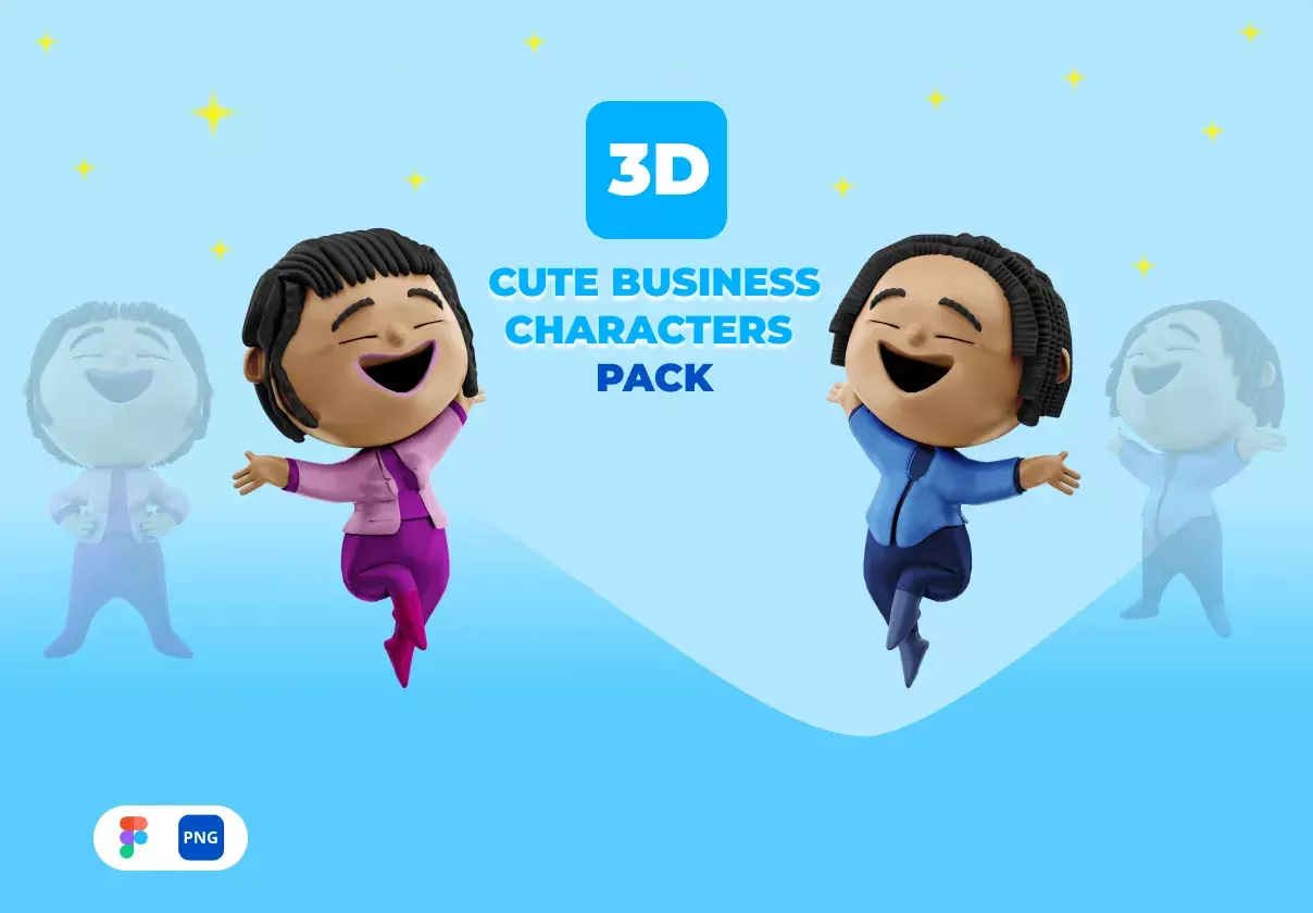 3D CUTE BUSINESS CHARACTER