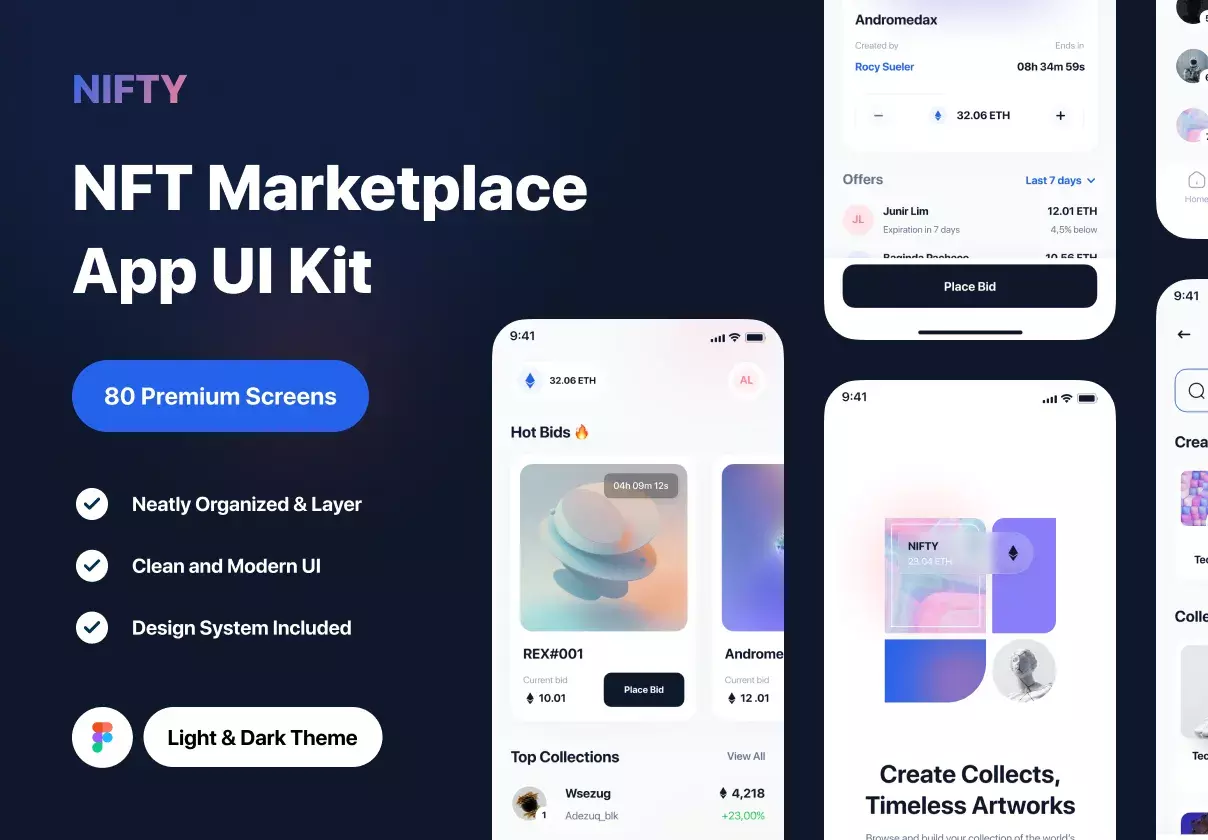 Nifty - NFT Marketplace App UI Kit