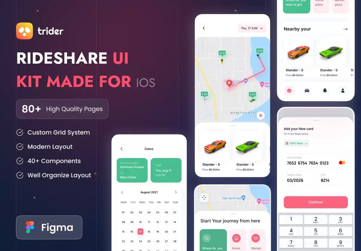 Rideshare Ios ui kit