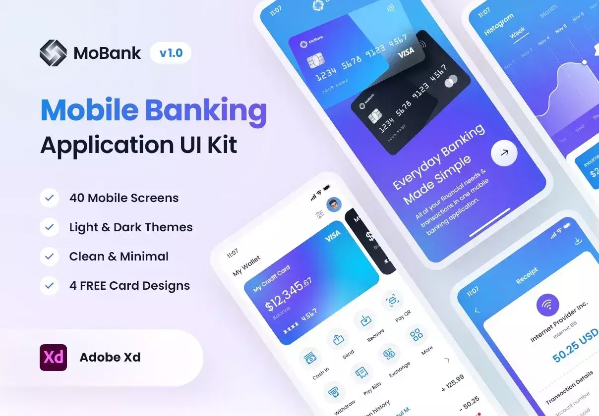 MoBank - Banking App UI Kit