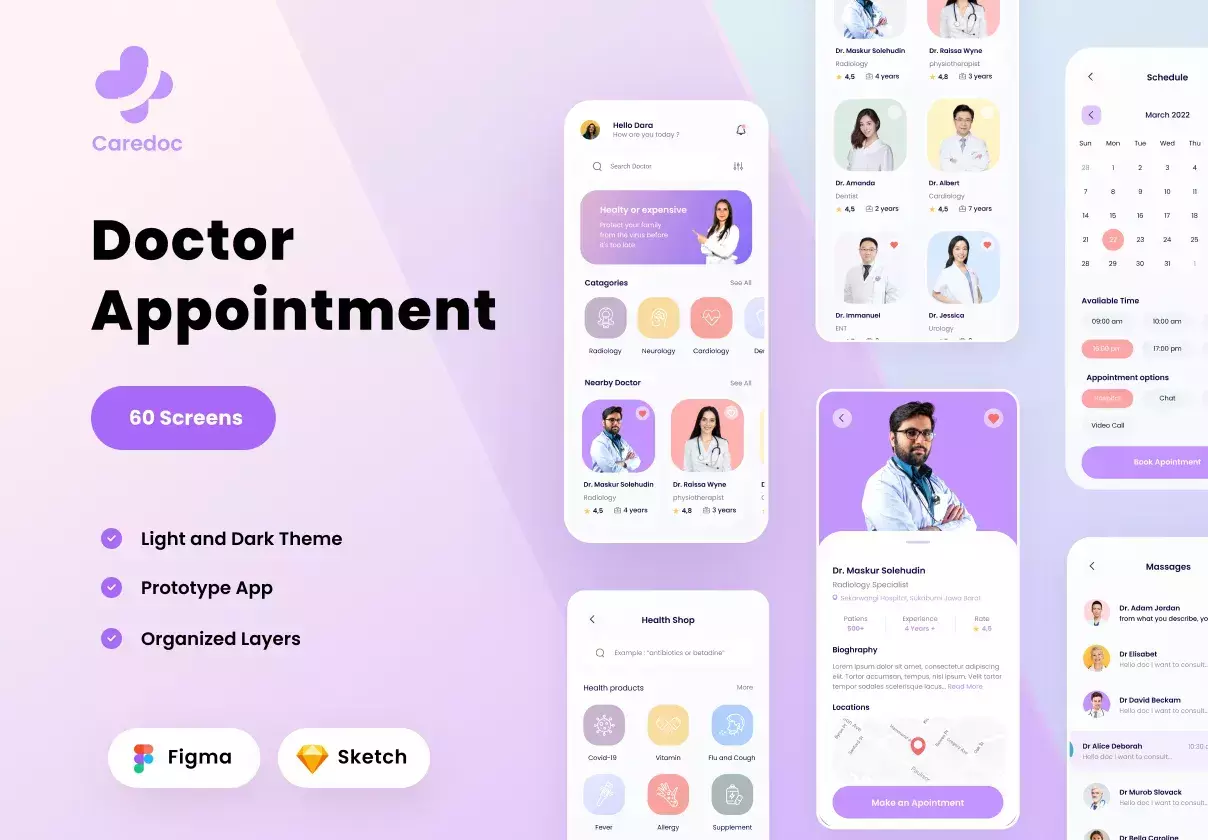 Doctor Appointment App UI Kit