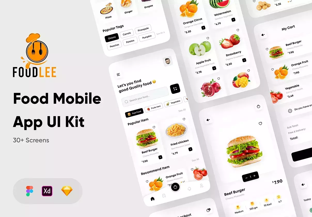 Foodlee - Food Mobile App UI Kit