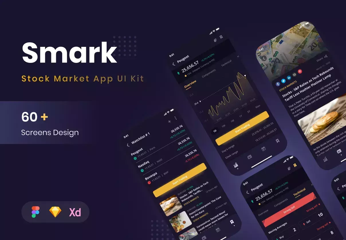 Smark - Stock Market App UI Kit