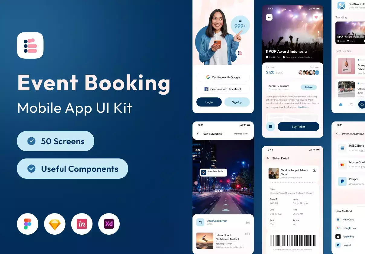 Evento - Event Booking Apps UI KIT